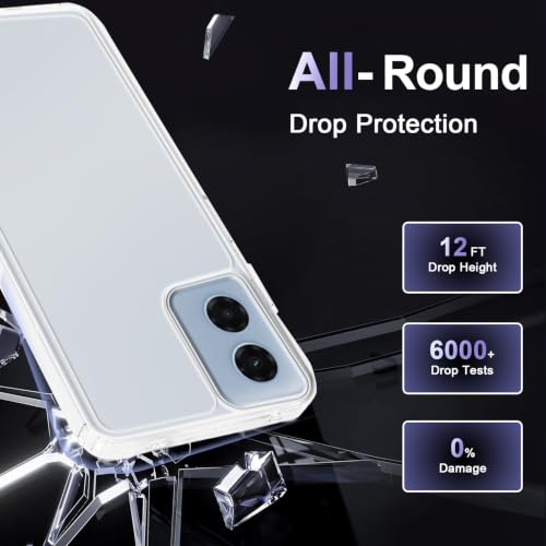 Image of Case for Motorola Moto G Play 2024, Military Grade Drop Protection Phone Case, Yellowing Resistant, Anti-Scratch Hard PC Back, Shockproof Hard Ultra-Thin Protective Cover, Clear
