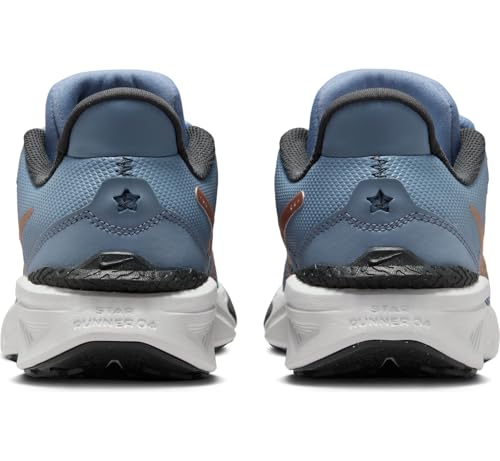 Nike Star Runner 4 Big Kids' Road Running Shoes (DX7615-405, Ashen Slate/Armory Navy/Pure) Size 3.53