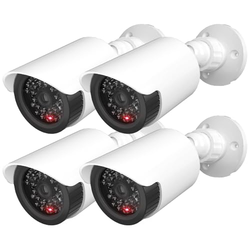 WALI Dummy Fake Simulated Surveillance Security CCTV Dome Camera Indoor Outdoor with One LED Light,...