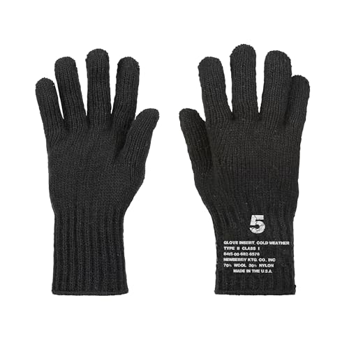 M MCGUIRE GEAR US Genuine Issue GI Men's Wool Nylon Blend Cold Weather Snow Winter Gloves (Medium, Black)