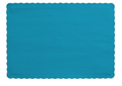 Creative Converting (897121B) 50 Count Touch Of Color Paper Placemats, Turquoise - #TOP7