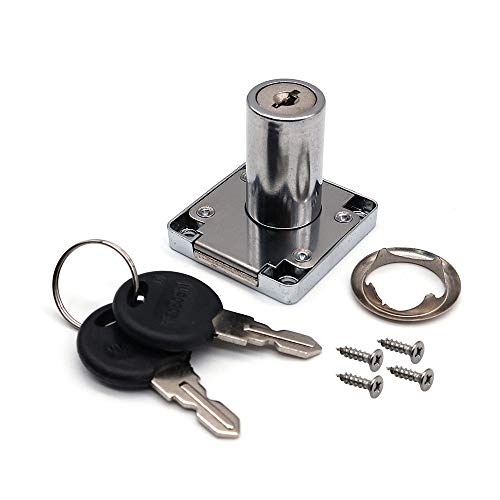 image for Set of 4 NUZAMAS Cupboard & Drawer Locks with 2 Keys, Furniture Lock C