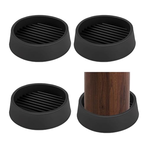 4 Stück rutschfeste Möbeluntersetzer aus Gummi, runde Teppichschutztassen, Fußschützer für Holzbodensofas, geeignet für alle Böden, Möbel, Räder und Klaviere