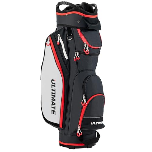 FANTASK Bolsa Ligera para Carrito de Golf con 14 Compartimentos y 8 Bolsillos para Carrito de Golf