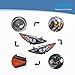 LABLT Headlight Assembly Replacement for Sonata 2011 2012 2013 2014 Headlamps Pair Black Housing Clear Lens Projector