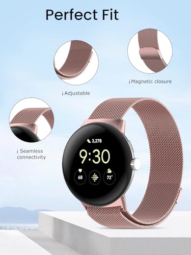 Correa de acero para Google Pixel Watch 4 de 45mm miniatura 2