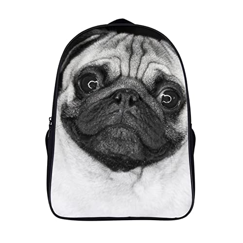Cartable de mode Cute Pug soulageant le dos des écoliers