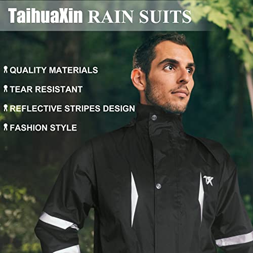 Rain Suits for Men, Rain Gear Waterproof for Fishing Hunting Hiking Heavy Duty, Rain Jacket and Pants2