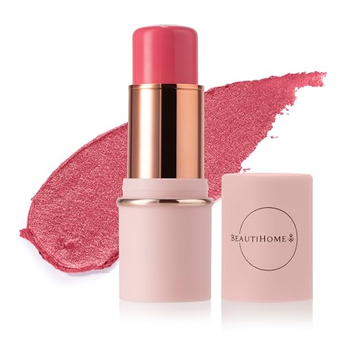 BeautiHome Blush Stick for Cheeks & Lips Multistick Cream Blush- Easy to Apply & Blend- Infused with Nourishing Ingredients for your Skin Compact Travel Size Makeup- & Beauty Products for Women