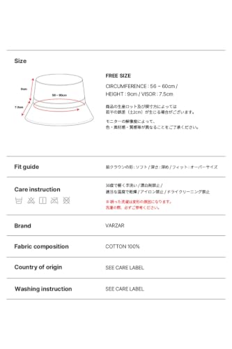 Image of VARZAR Official Store /Stud Drop Over fit Bucket hat / 6colors Unisex Deeper Small face Effect UV Protection hat