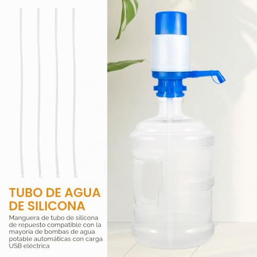 Miniatura 5 de Operitacx Manguera De Silicona De 19.7 Pulgadas Para Bomba De Agua Recambio Compatible Con Dispensadores Eléctricos Usb Flexible Resistente Para Uso En Hogar Y Oficina