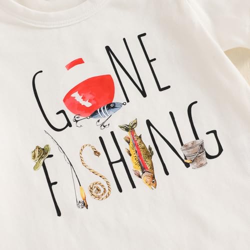 Image of Amnnchya Newborn Baby Boy Clothes Fishing Short Sleeve Romper Shirt Tops Pants Summer Spring Outfits Cute Hat Set