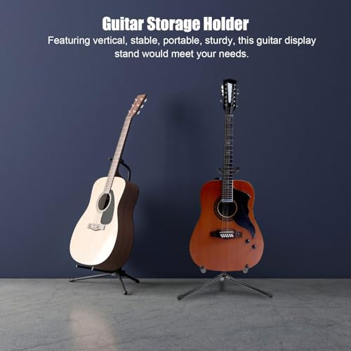 Support de guitare pliable en fer avec mousse de protection - 6