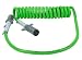 Mytee Products 7-Way ABS Coil 15' (Green) 48" x 12" Leads Trailer Electrical Power Cord Powercoils