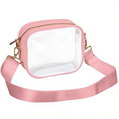 Multicolor Clear Bag,Clear Crossbody Purse Bag with Adjustable Shoulder Strap Front Pocket for Concerts