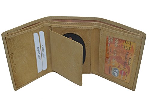 Leatherboss Police Rounded Oval Shape Badge Holder Trifold Wallet2