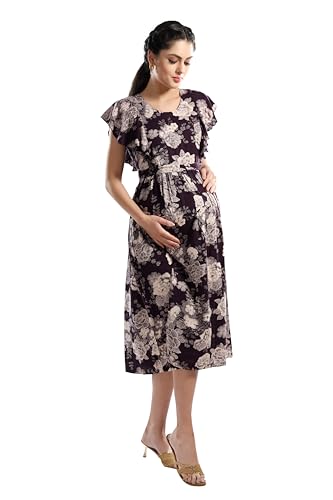 Image of AV2 Women's Viscose Regular Fit Maternity Maternity Wear Dress
