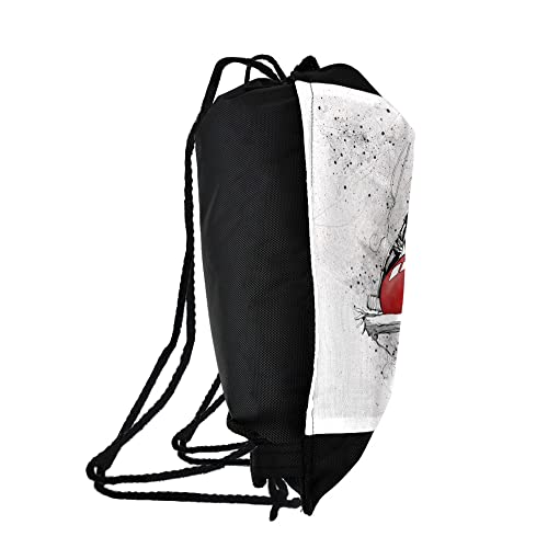 LOGOVISION Harley Quinn Already Disturbed Drawstring Backpack Sports Bag Sackpack 17" x 13", Perfect for Gym, Yoga or Practice2