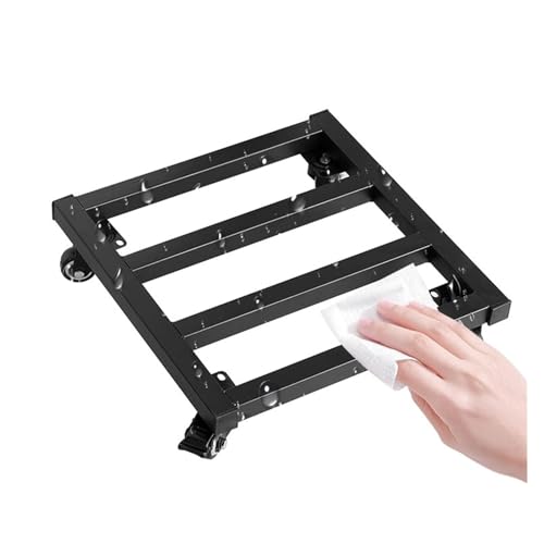 Grand Chariot à Fleurs en métal avec roulettes, carré, Plateau de Jardin Robuste pour déplacer Facilement Les Plantes (40 cm)