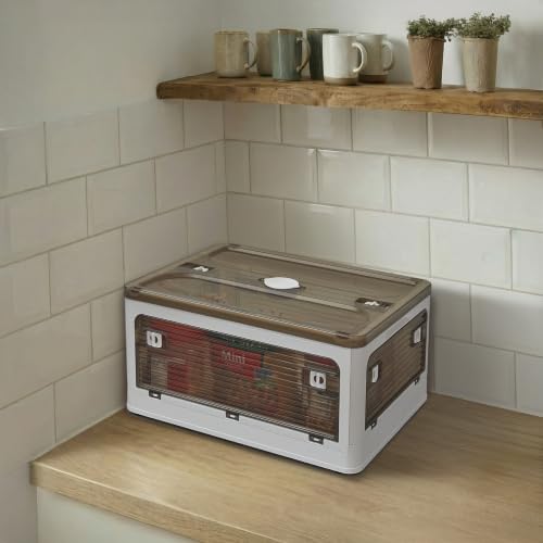 Rangement plastique blanc pliable Simplify pour gagner de la place