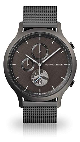 Lilienthal Berlin Chronograph Armbanduhr (Gehäuse: grau/Zifferblatt: