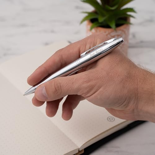 Engraved-Cross-Calais-Ballpoint-Pen-in-Lustrous-Chrome-with-Smooth-Black-Ink-and-Gift-Box-Custom-Personalized-Gift-for-Graduation-or-Business
