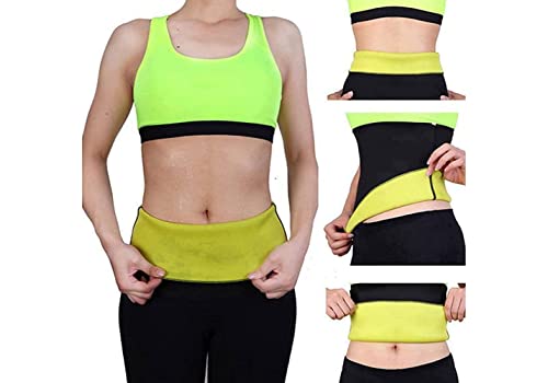 Image of Da Herbs Fat Burner Belt Weight Loss Hot Slimming Belt for Men II Women Belly Sweat Slim Belt Neoprene II Weight Loss Tummy Reducer Body Shaper (Black & Yellow)