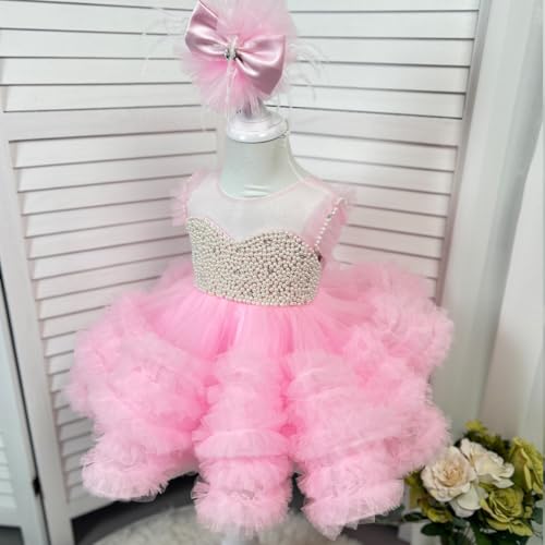 KLFFLGID Toddler Pageant Dress Fluffy Tutu Baby Birthday Princess Dress,Fairy Dresses for Girls,Toddler Girl Wedding Dress3