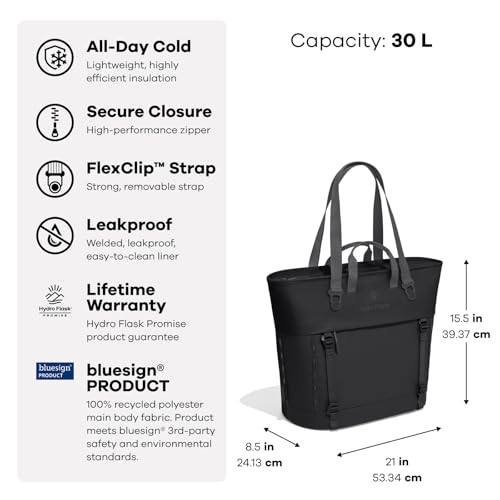 Image of Hydro Flask Carryout Tote - Insulated Tote Bag - 30 L Capacity in Capri Blue