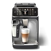 Philips Expresso broyeur Série 5500 – 20 Boissons Chaudes et Glacées, Carafe LatteGo facile à nettoyer, SilentBrew, QuickStart, Machine à café à grain Noir/Argent (EP5546/70)