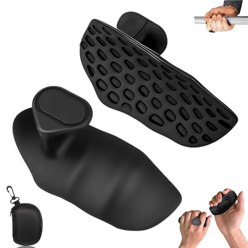 Pepisk Anti-Slip Weight Lifting Grips for Men Women - Ergonomic Workout Grips, Rubber Gym Grips, Fingerless Workout Gym Gloves for Weight Lifting, Pull-Ups, Rowing, Gym Training, No Sweaty