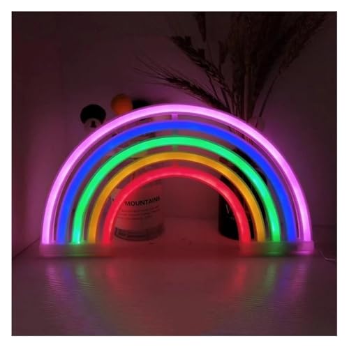 Enseigne lumineuse néon arc-en-ciel à offrir comme cadeau original de crémaillère