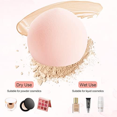 3Pcs Marshmallow Sponge Makeup Set Ultra Soft Makeup Sponge Pink Beauty Blenders Latex Free Concealer Blender Makeup Foundation Sponge Makeup Egg with Brush for Liquid Foundation Powder Cream