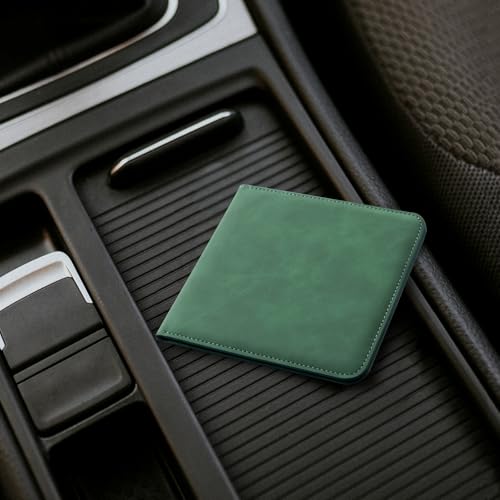 Image of CoBak Car Registration and Insurance Holder - Vehicle Glove Box Car Organizer, Auto Truck Comparment Accessories Case for Essential Document, Driver License, Cards (Emerald)