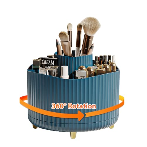 Veki Organizador de Maquillaje Giratorio 360°, Organizador Brochas de Maquillaje Multifuncional, Caja de Almacenamiento Cosmético, Almacenaje Cosméticos para Tocador, Dormitorio, Baño (Verde Oscuro) Veki Organizador de Maquillaje Giratorio 360°, Organizador Brochas de Maquillaje Multifuncional, Caja de Almacenamiento Cosmético, Almacenaje Cosméticos para Tocador, Dormitorio, Baño (Verde Oscuro)