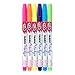 Tulip Permanent Nontoxic Fabric Markers Neon 6 Pack - Large Bullet Tip, Child Safe, Minimal Bleed & Fast Drying - Premium Quality for T-shirts, Clothes, Shoes, Bags & Other Fabric Materials