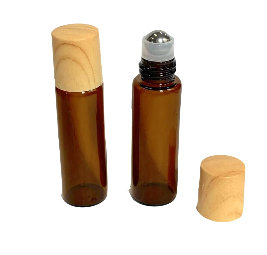 Amazon.co.jp: 【木目 ブラウン ロールオンボトル】1本 5ml ミニ 