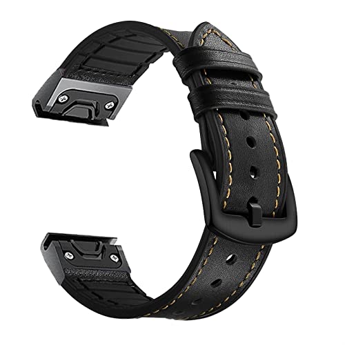 Bracelet cuir Garmin Fenix 6 5X contre les irritations du silicone d'origine