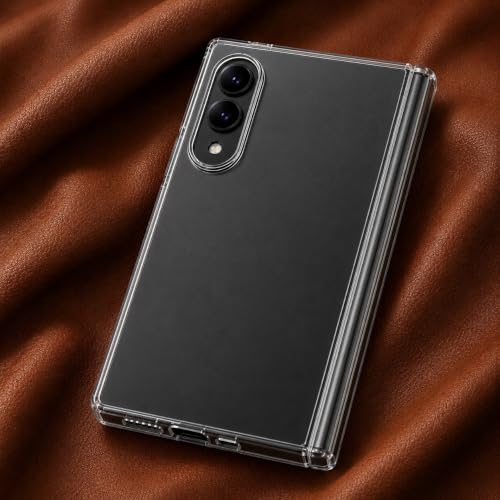 Image of amazon basics Transparent Clear Case for Samsung Galaxy Z Fold 8, Slim Shockproof Hard PC Back Protection Cover (Clear)