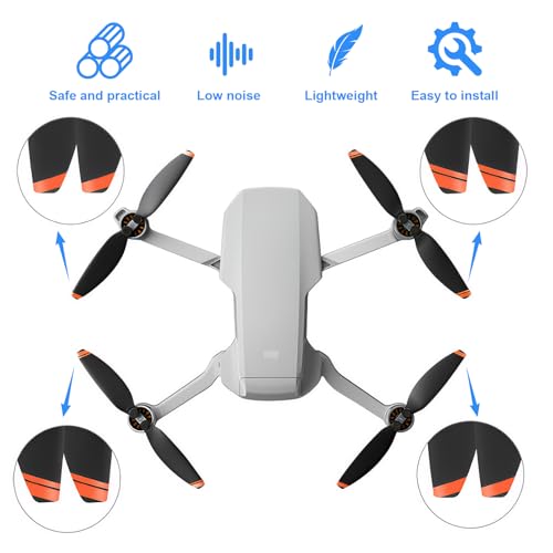 24 Stück Mini 2 Propeller Ersatzpropeller Blätter Geräuscharm Flügel Luftschrauben für DJI Mini 2 Geräuscharm 4726F, Schrauben & Schraubendreher SE Drohnenzubehör für DJI Mini 2k