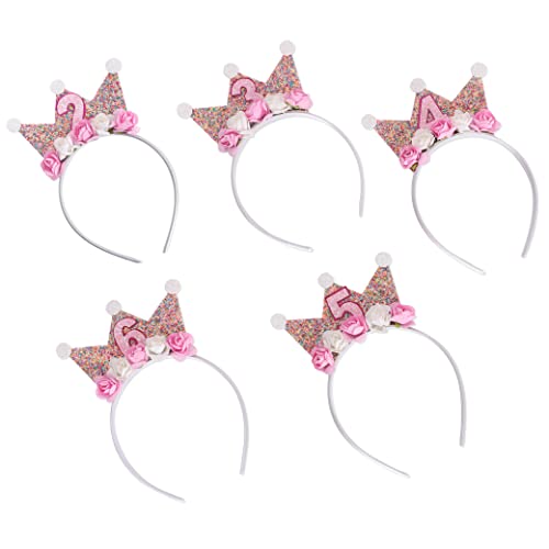 Birthday Crown Headbands For Toddlers Girls - 2Nd To 6Th Birthday Crown, Princess Crown For Girls, Princess Tiara, Flower Crown Headbands For Birthday Girls (3Rd Birthday Headband) #TOP4