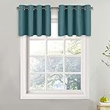 NICETOWN Blackout Kitchen Curtain for Windows - Grommet Window Valance Thermal Insulated Curtain...