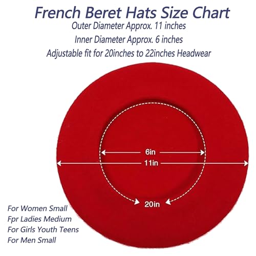 Gorro boina clásico francés para mujer talla M miniatura 6