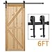 Yaheetech 6Ft Sliding Barn Door Hardware Kit - Heavy Duty Single Door Track Rail Rollers System Set - Easy to Install - Fit 36