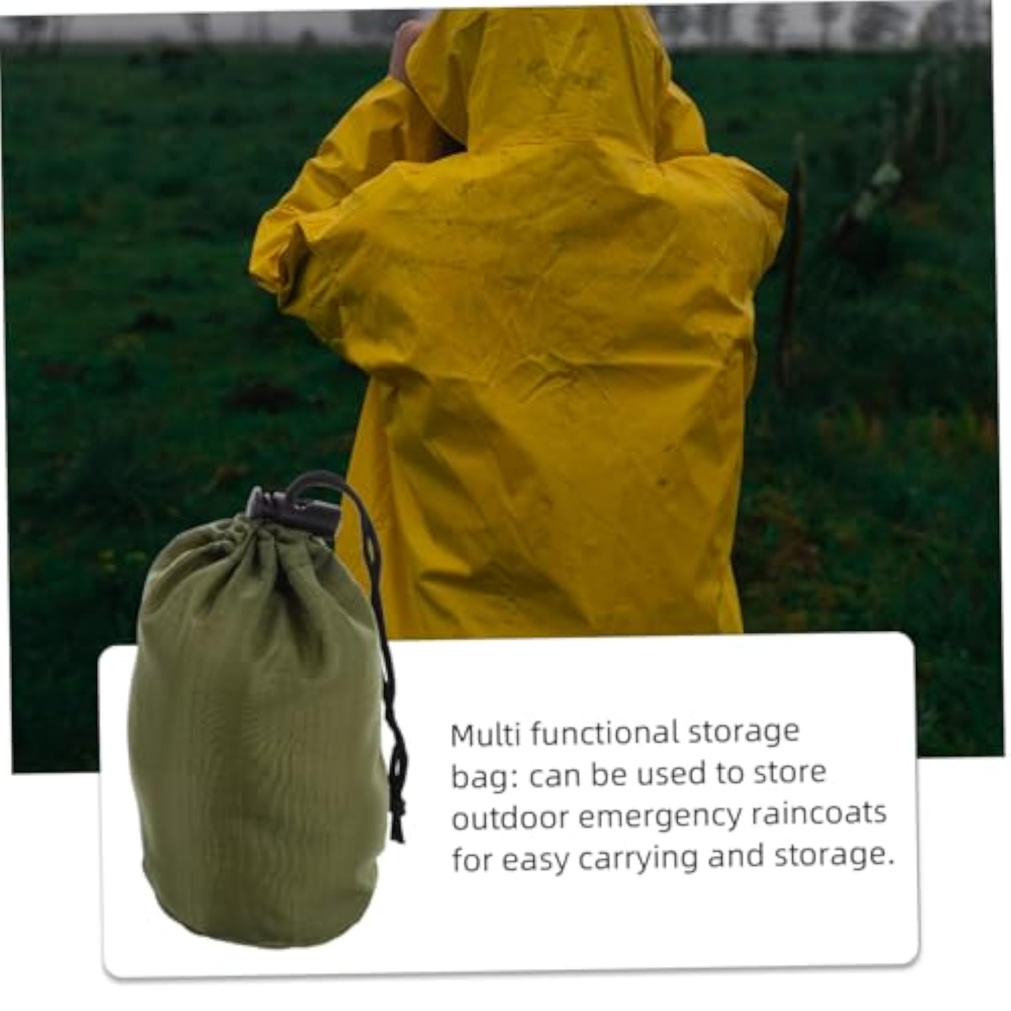 Water Resistant Raincoat Storage Bag, Travel Organizer