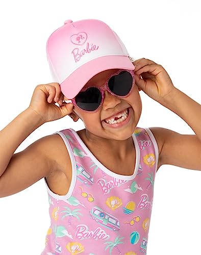 Barbie Girls Snapback Cap & Sunglasses | Kids Pink Ombre Summer Hat & Love Heart Shades Accessories | Adjustable Headwear2