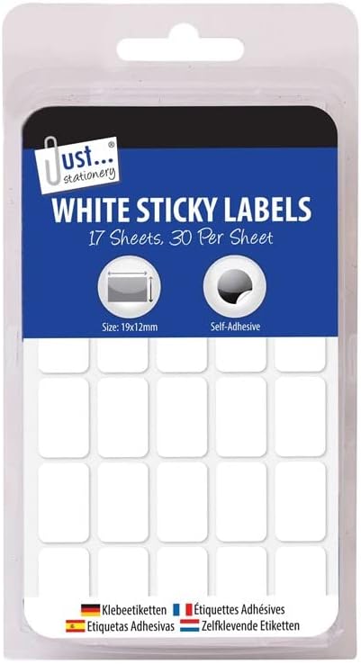 Sticky Labels Price Stickers x 510 Self Adhesive Retail 19mm x 12mm
