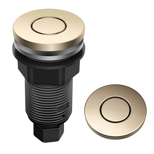 KRAUS Flat-Top Garbage Disposal Air Switch Button in Spot-Free Antique Champagne Bronze KWDB-20SFACB