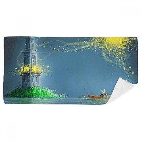 Serviette de bain Phare Silent Night 35x70cm douce multicolore