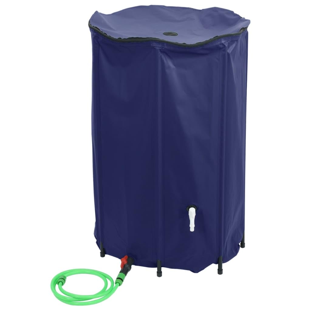 Homgoday Depósito de agua con grifo plegable de PVC de 1000 L